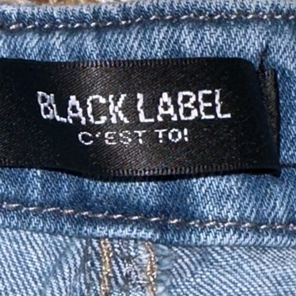 UGC Black Label by C'est Toi
Size L Paperbag Distressed Denim Stretch Shorts - Picture 4 of 9